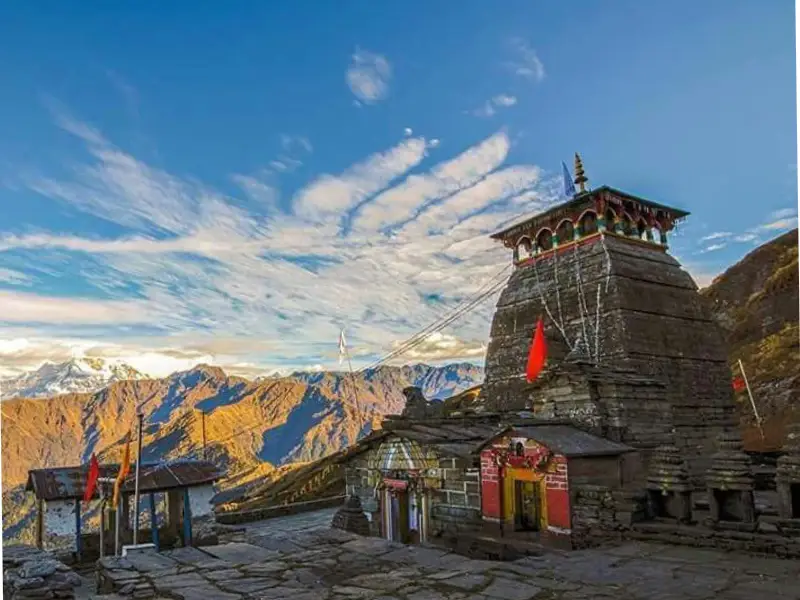 /a beautiful view of tungnath temple near Dhari Devi Temple